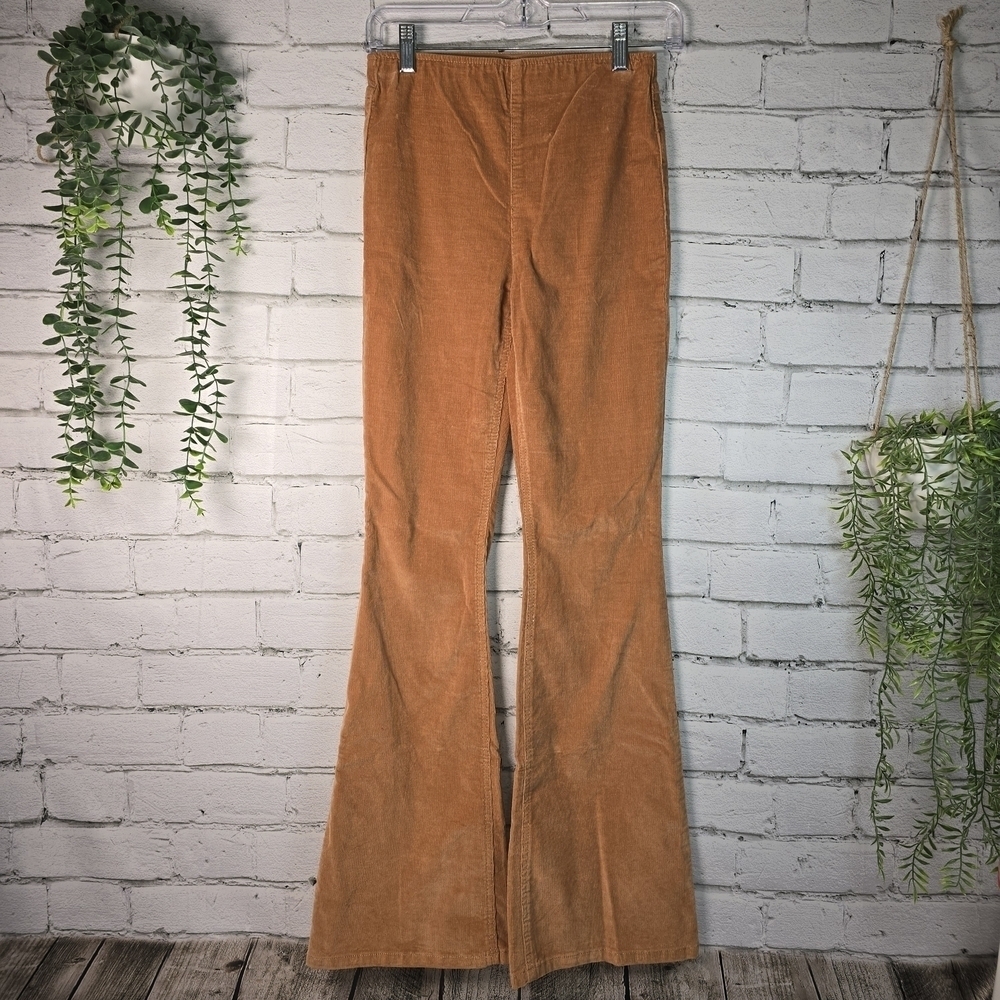 TINSELTOWN PULL ON CORDUROY FLARED LEG PANTS GINGER COLOR WOMENS SIZE 1